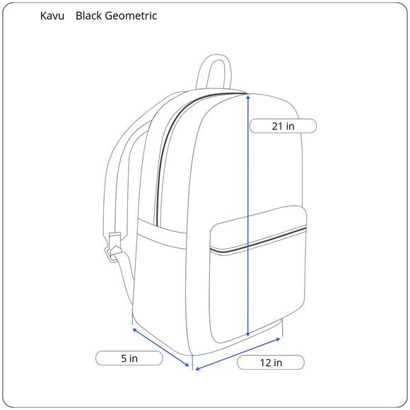 Kavu Black & White Geometric Print Canvas Rope Sling Crossbody Backpack Gorpcore - Picture 10 of 10
